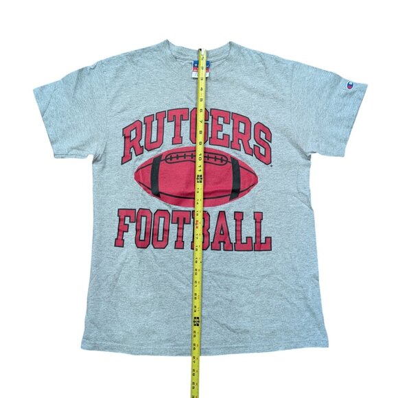 Vintage Y2K Rutgers University Football Shirt Sz M Gray Scarlet Knights Graphic - Picture 7 of 8